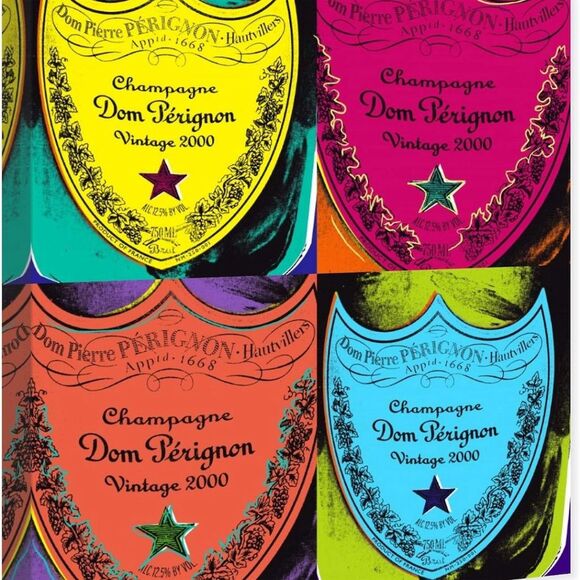 Champagne canvas wall art print - Picture 3 of 3